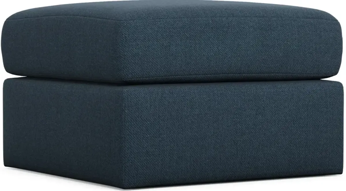 Nest Foam Comfort Eco Performance Tall Ottoman - Broderick Indigo