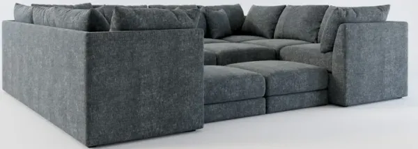 Nest Foam Comfort 7-Piece Pit Sectional - Contessa Shadow