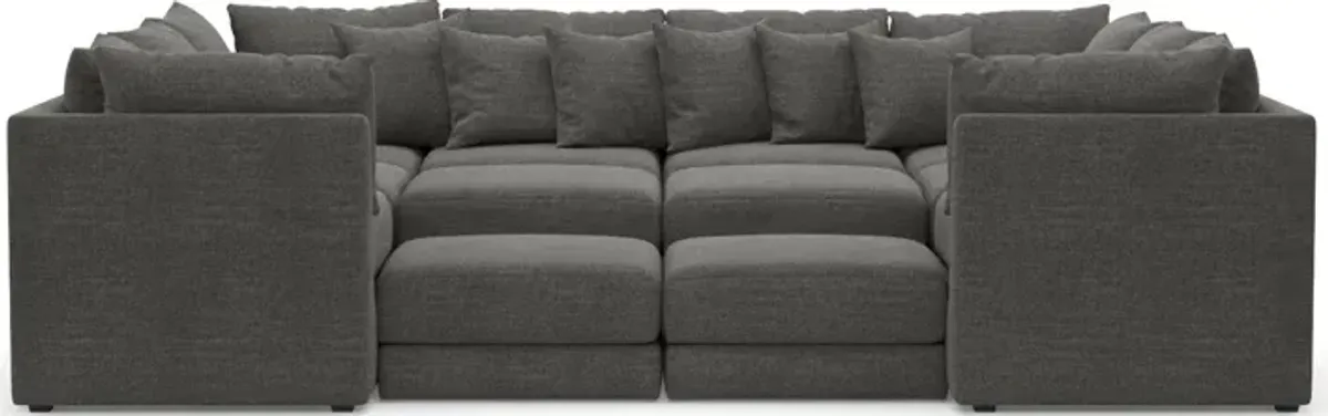 Nest Foam Comfort 7-Piece Pit Sectional - Curious Charcoal