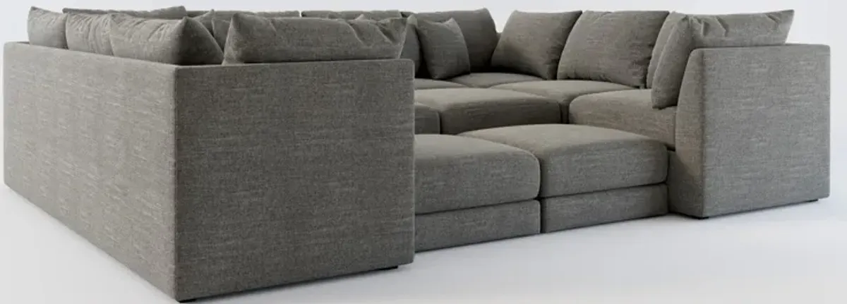 Nest Foam Comfort 7-Piece Pit Sectional - Curious Charcoal