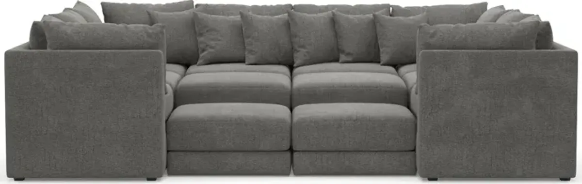 Nest Foam Comfort 7-Piece Pit Sectional - Living Large Charcoal