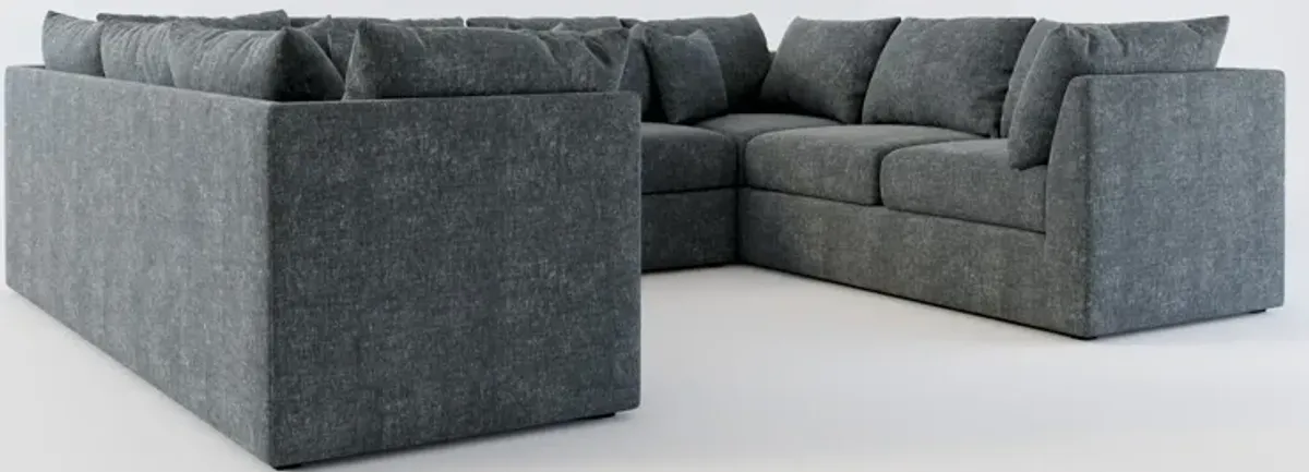 Nest Foam Comfort 3-Piece Pit Sectional - Contessa Shadow