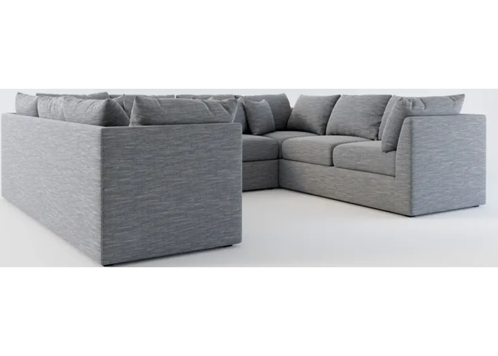 Nest Foam Comfort 3-Piece Pit Sectional - Dudley Indigo