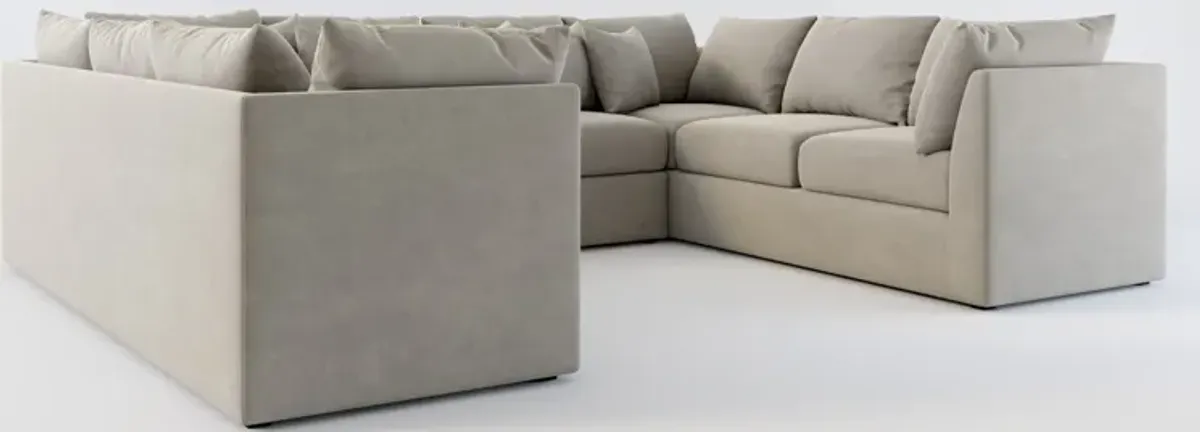 Nest Foam Comfort 3-Piece Pit Sectional - Abington Fog