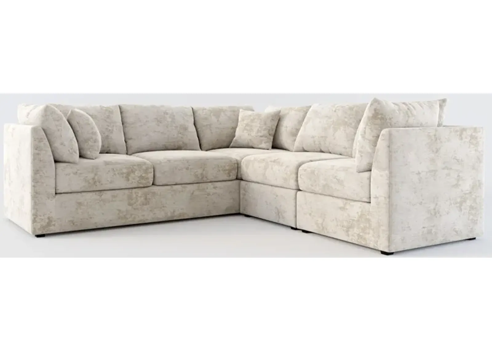 Nest Foam Comfort 3-Piece Small Sectional - Hearth Cement