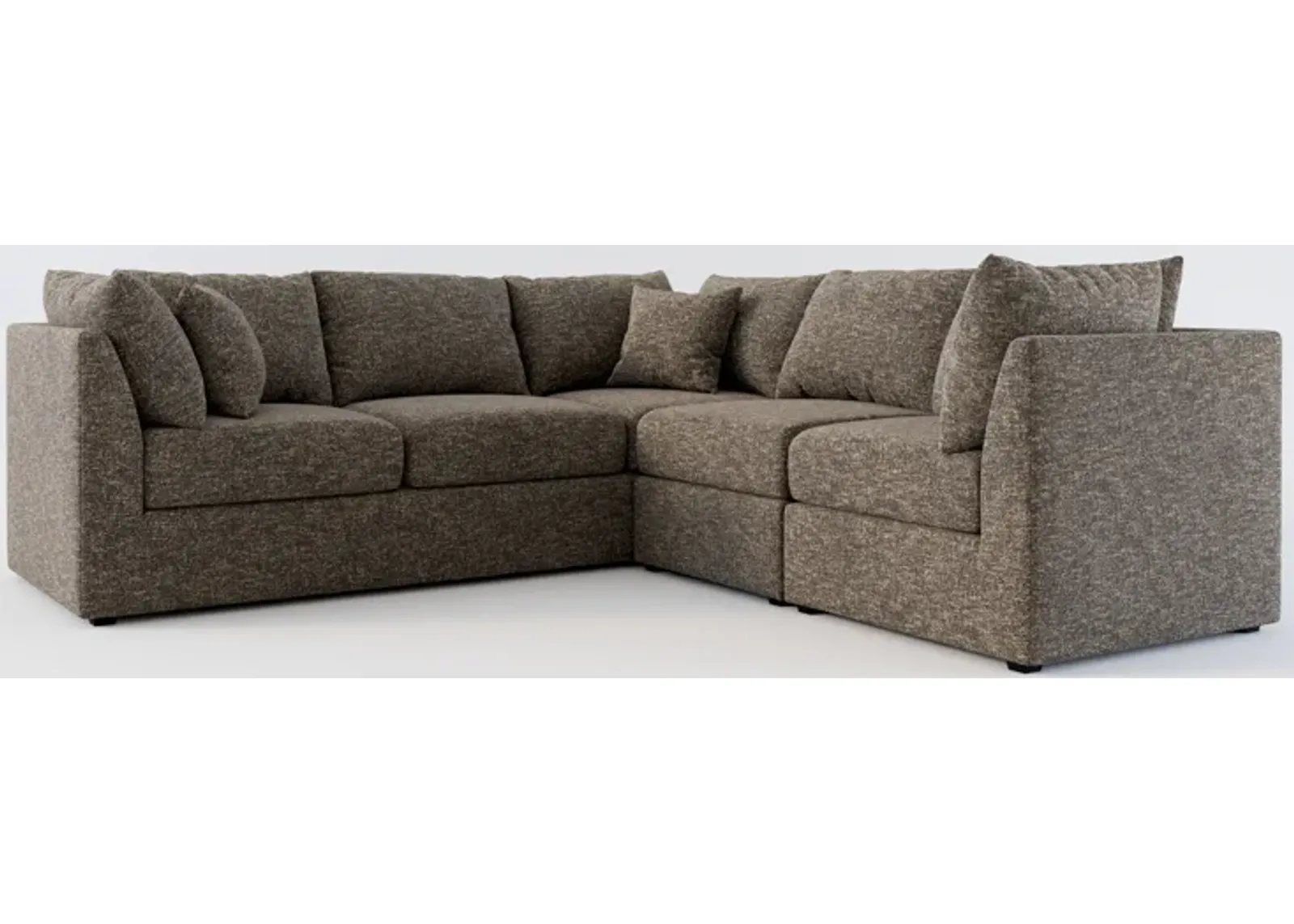 Nest Foam Comfort 3-Piece Small Sectional - M Walnut