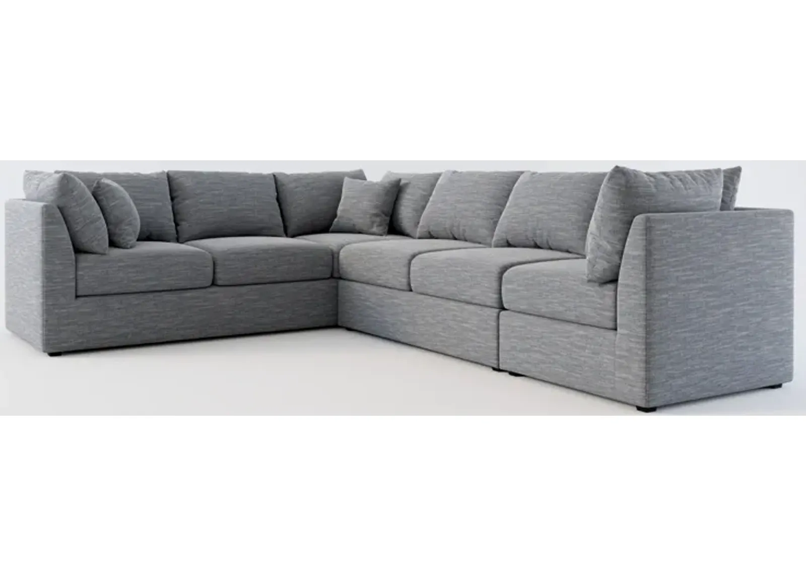 Nest Foam Comfort 3-Piece Large Sectional - Dudley Indigo