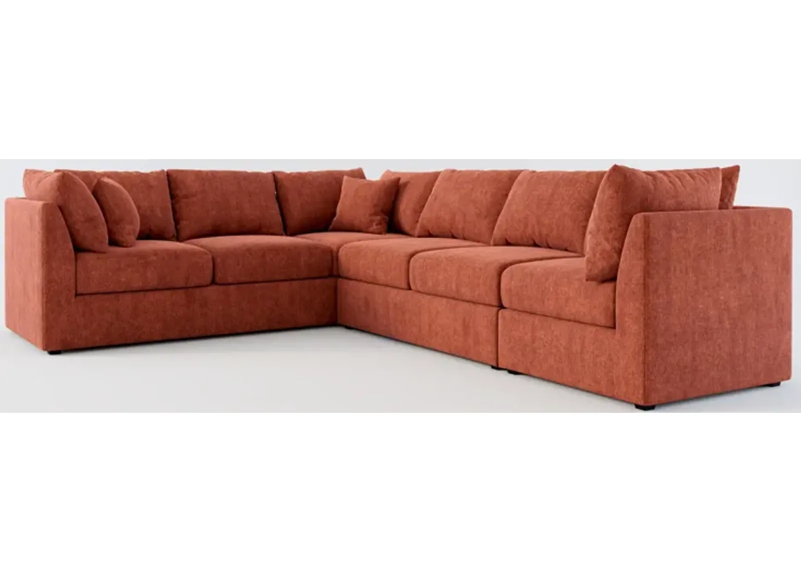 Nest Foam Comfort 3-Piece Large Sectional - Contessa Paprika