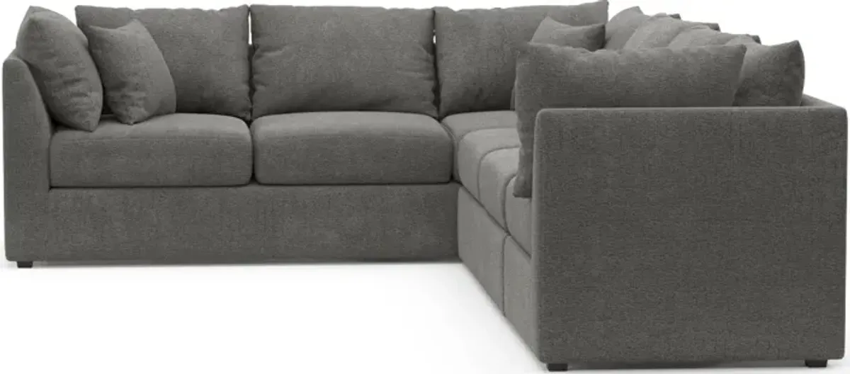 Nest Foam Comfort 3-Piece Large Sectional - Living Large Charcoal