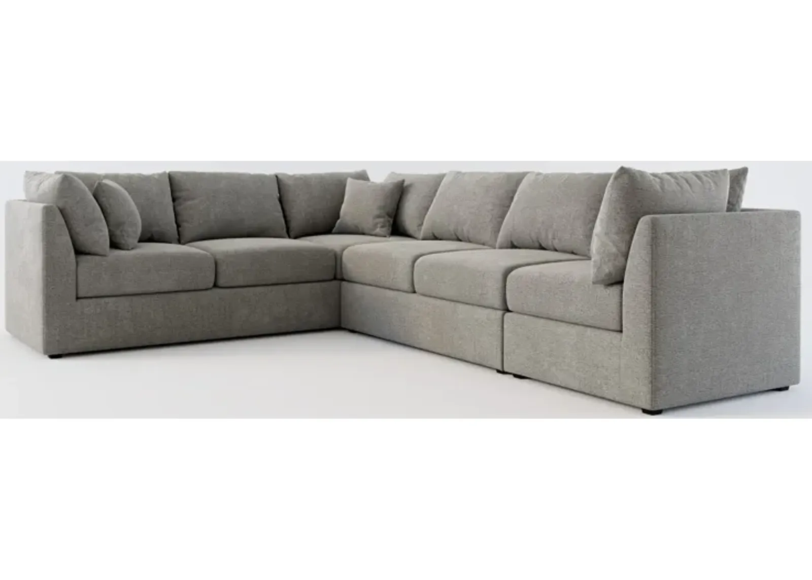 Nest Foam Comfort 3-Piece Large Sectional - Living Large Charcoal