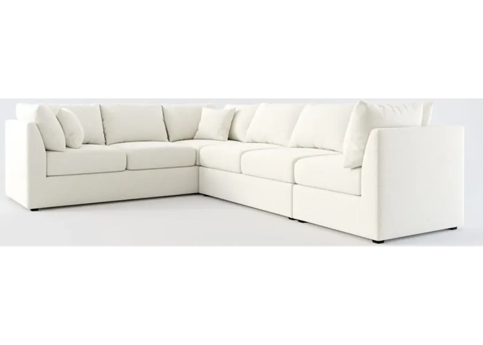 Nest Foam Comfort 3-Piece Large Sectional - Living Large White