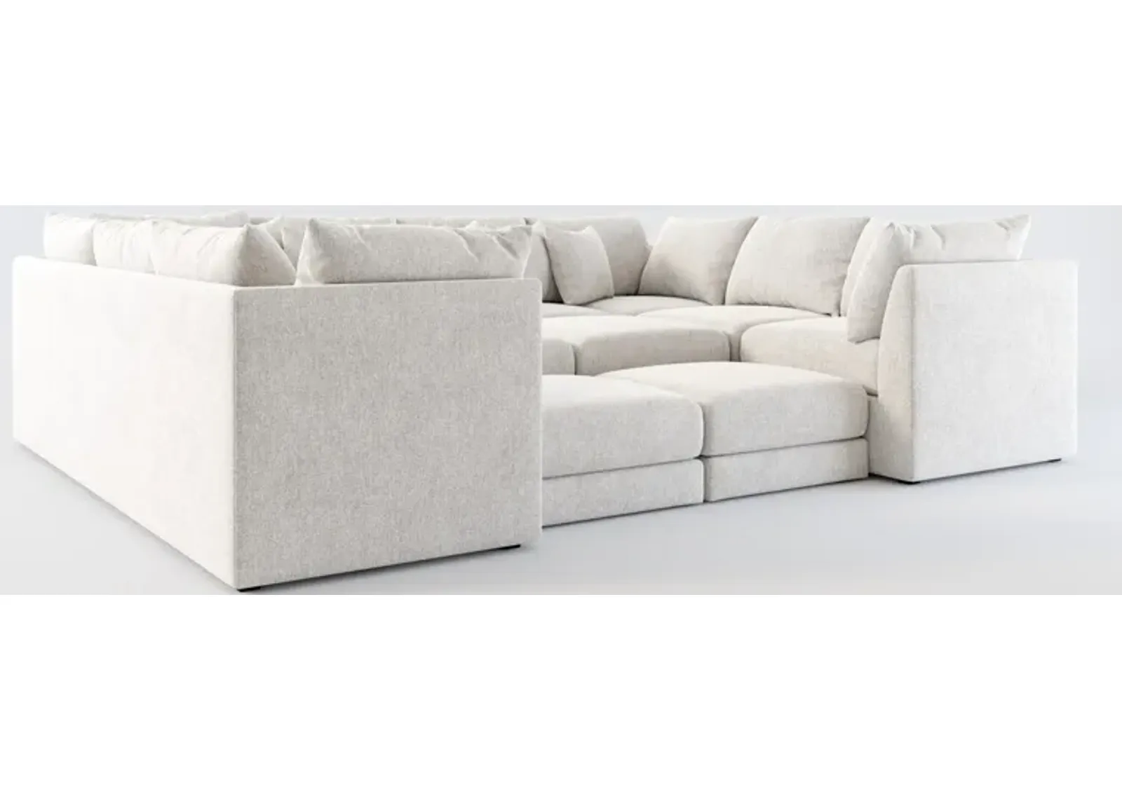 Nest 9-Piece Foam Comfort Sectional - Burmese Granite