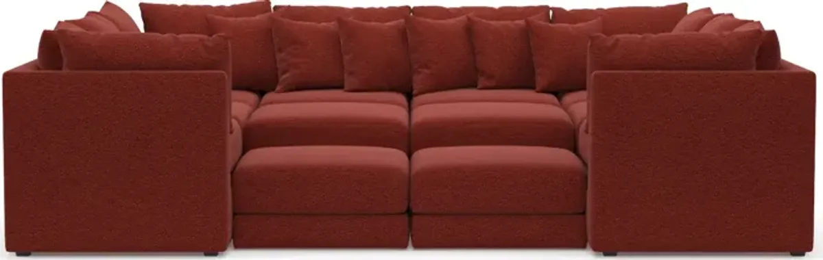 Nest Foam Comfort 9-Piece Sectional - Bloke Brick