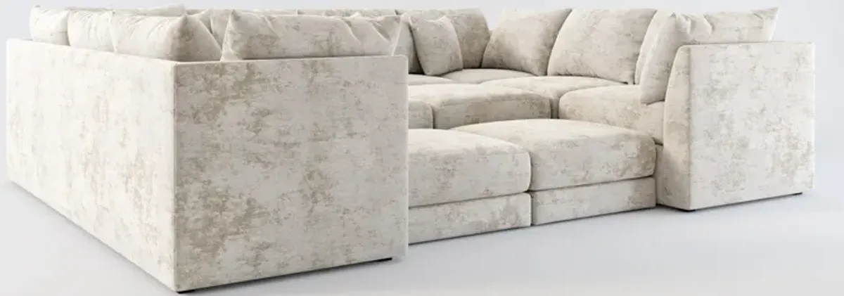 Nest Foam Comfort 9-Piece Sectional - Hearth Cement