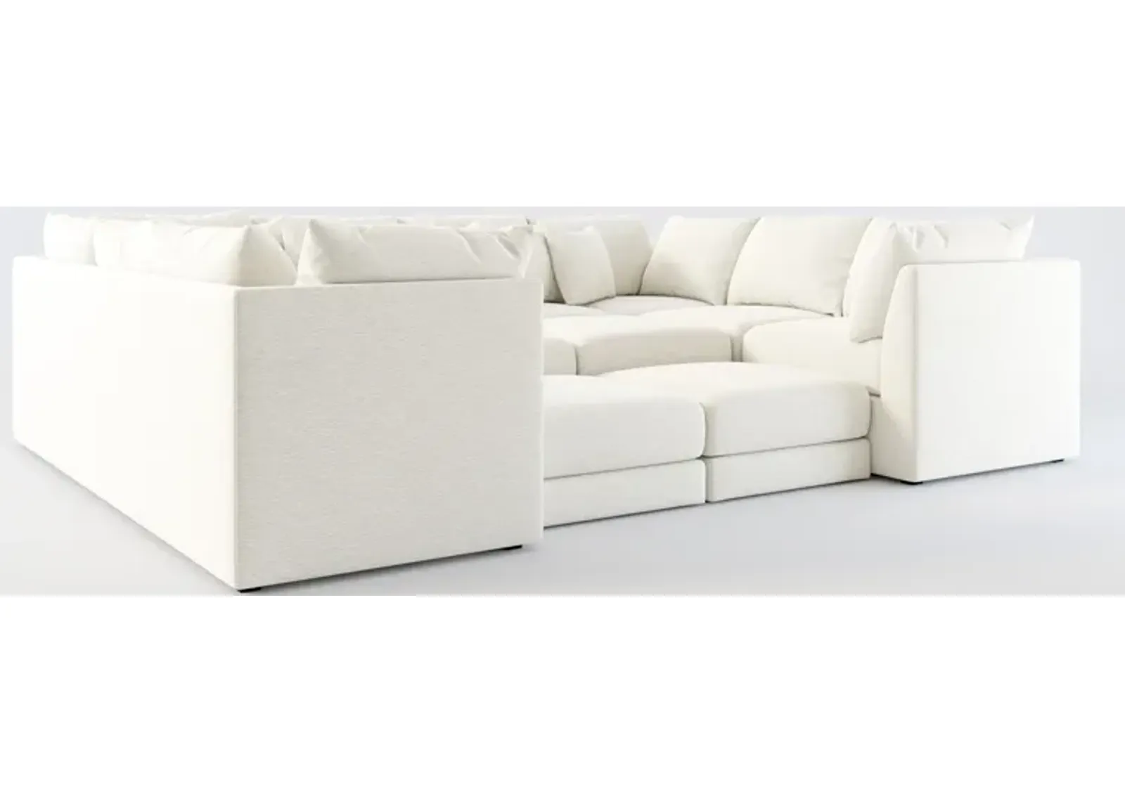 Nest Foam Comfort 9-Piece Sectional - Living Large White