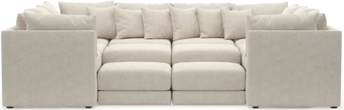 Nest Foam Comfort 9-Piece Pit Sectional - M Ivory