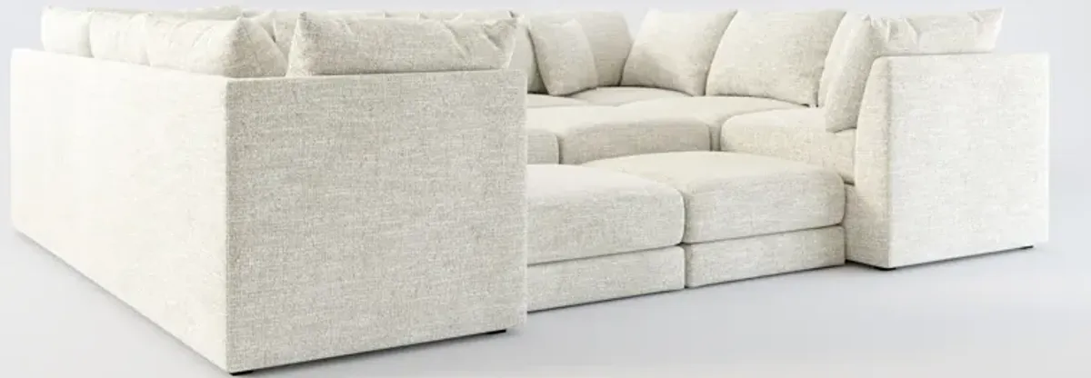 Nest Foam Comfort 9-Piece Pit Sectional - M Ivory