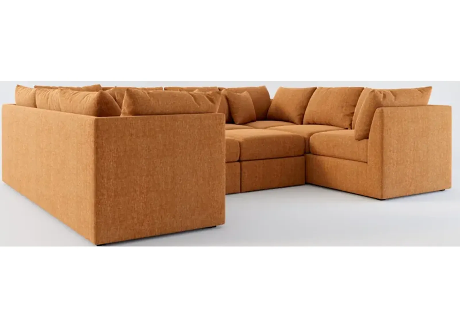 Nest Foam Comfort 5-Piece Pit Sectional - Contessa Ginger