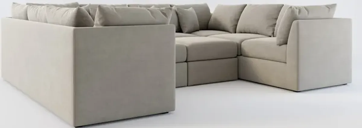 Nest Foam Comfort 5-Piece Pit Sectional - Abington Fog