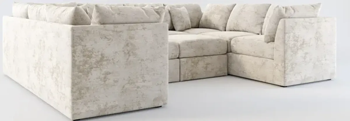 Nest Foam Comfort 5-Piece Pit Sectional - Hearth Cement