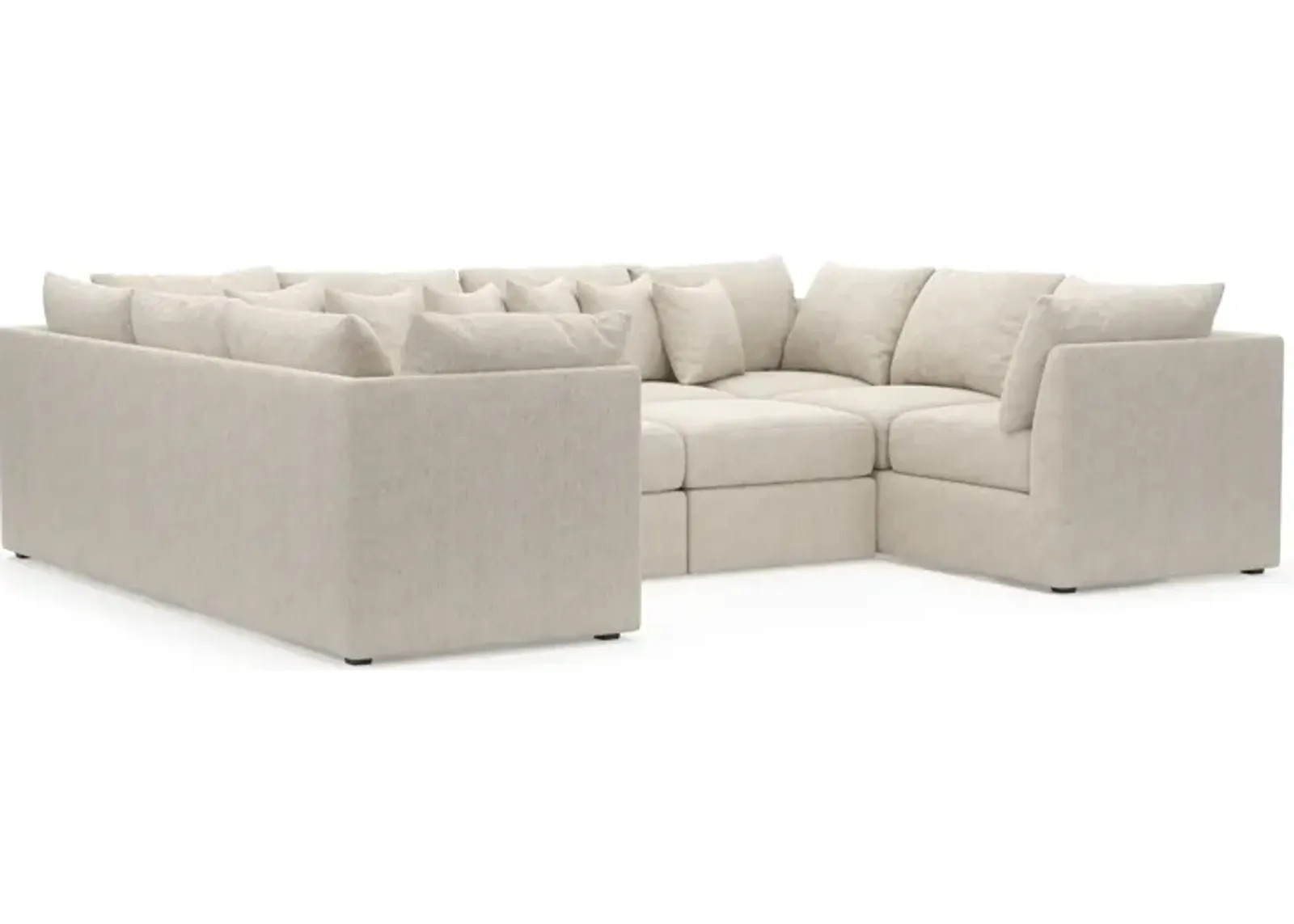 Nest Foam Comfort 5-Piece Pit Sectional - M Ivory