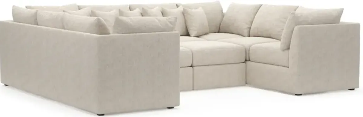 Nest Foam Comfort 5-Piece Pit Sectional - M Ivory