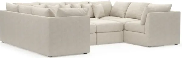 Nest Foam Comfort 5-Piece Pit Sectional - M Ivory