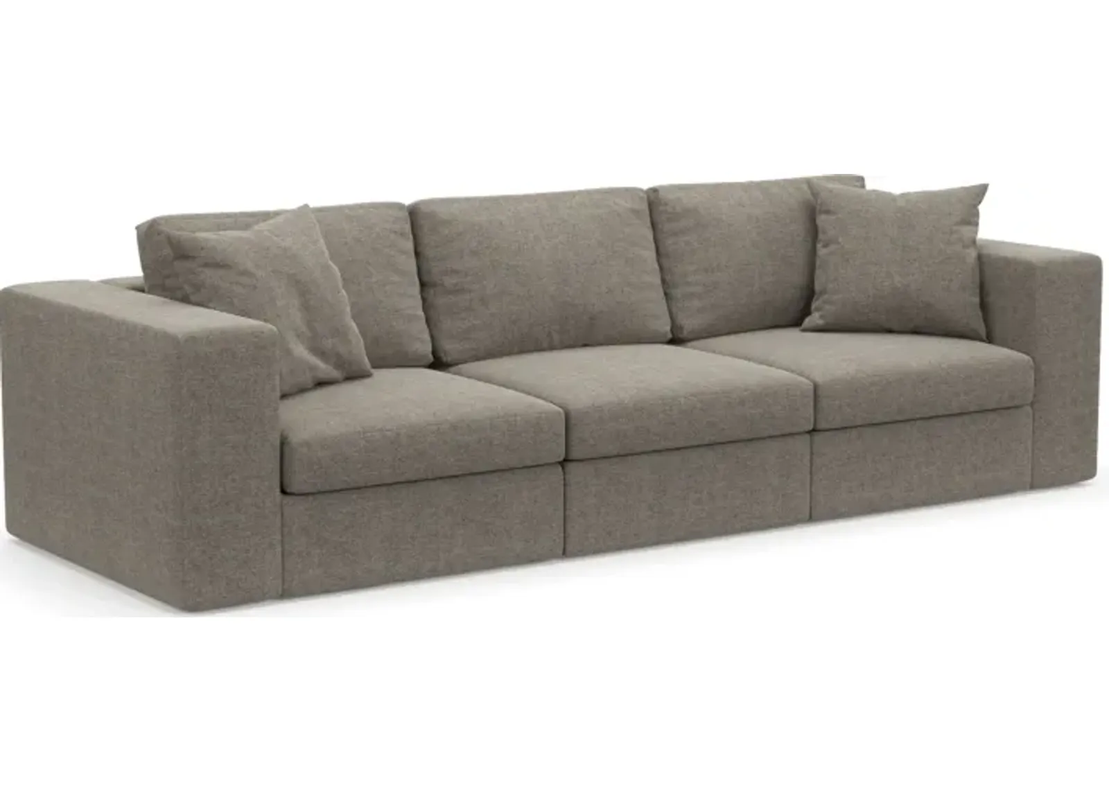 Collin Hybrid Comfort Eco Performance Fabric 3-Piece Sofa - Bridger Metal