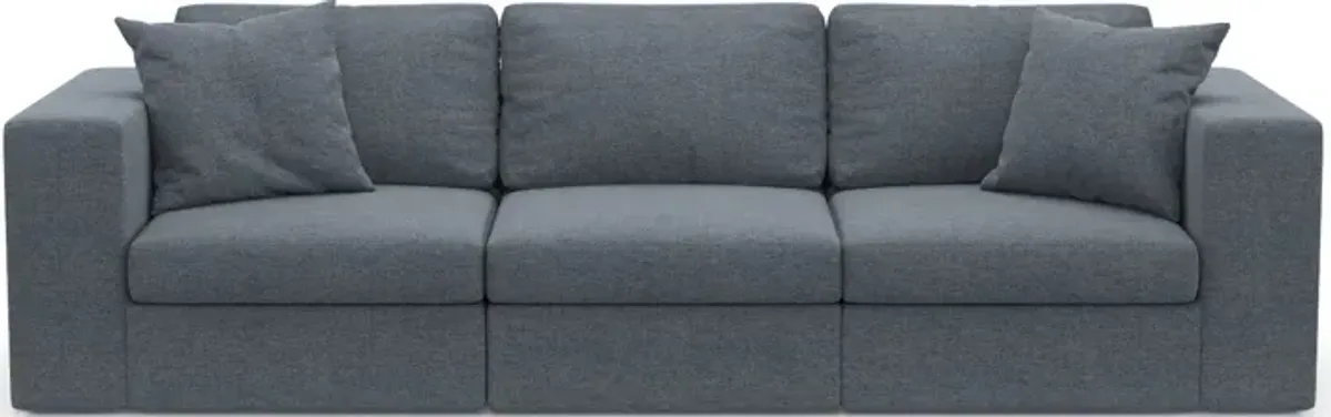 Collin Hybrid Comfort Eco Performance Fabric 3-Piece Sofa - Bridger Navy