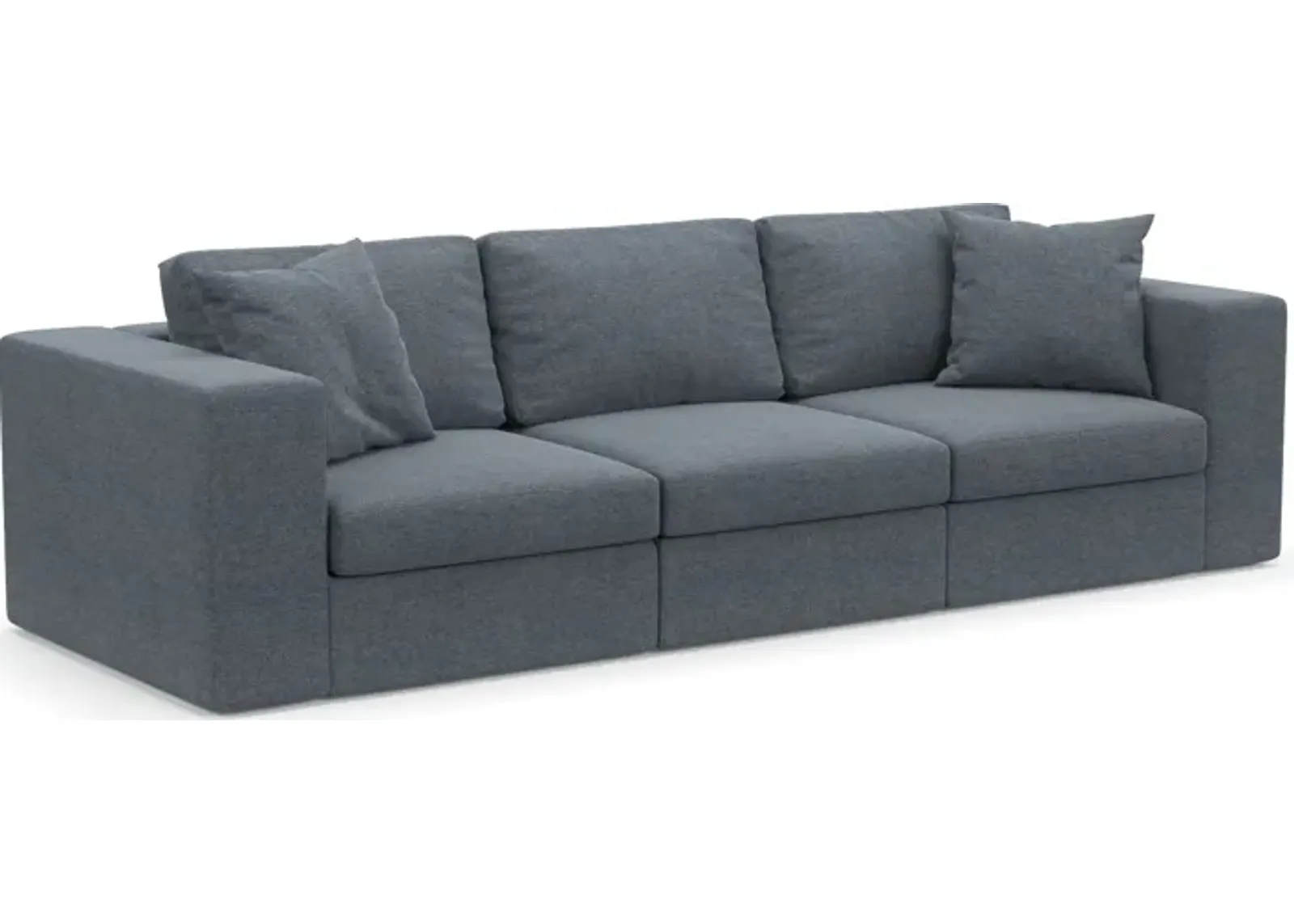 Collin Hybrid Comfort Eco Performance Fabric 3-Piece Sofa - Bridger Navy