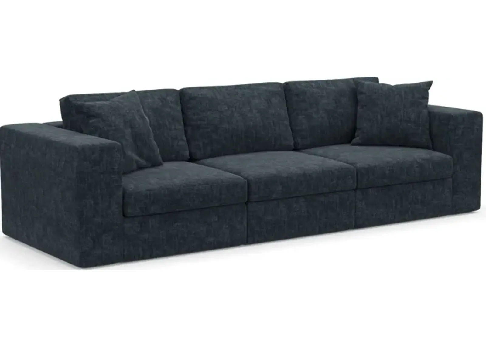 Collin Hybrid Comfort Eco Performance Fabric 3-Piece Sofa - Argo Navy