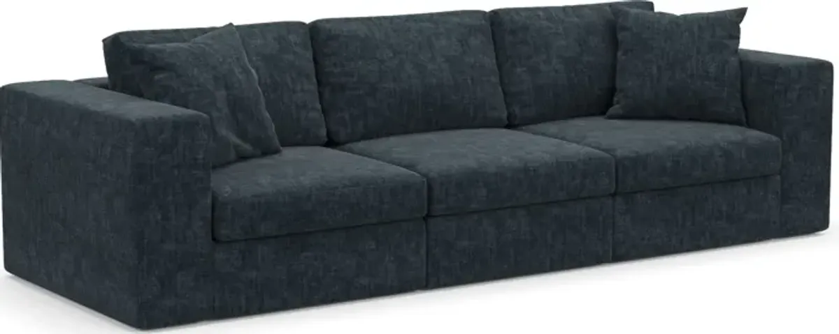 Collin Hybrid Comfort Eco Performance Fabric 3-Piece Sofa - Argo Navy