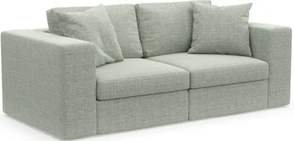 Collin Hybrid Comfort Eco Performance Fabric 2-Piece Sofa - Broderick Sea Glass