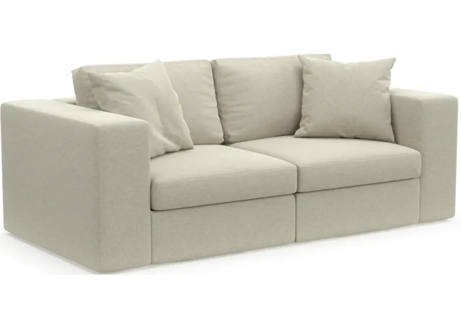 Collin Hybrid Comfort Eco Performance Fabric 2-Piece Sofa - Liv Dove