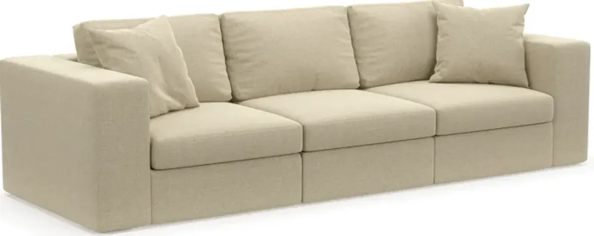 Collin Foam Comfort Eco Performance Fabric 3-Piece Sofa - Broderick Sand