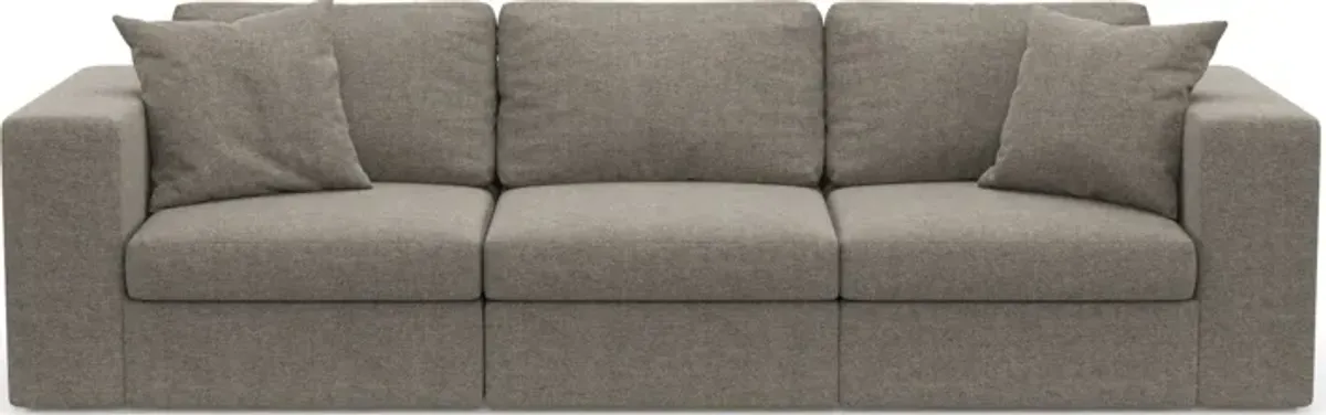 Collin Foam Comfort Eco Performance Fabric 3-Piece Sofa - Bridger Metal