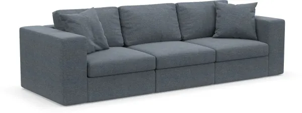 Collin Foam Comfort Eco Performance Fabric 3-Piece Sofa - Bridger Navy