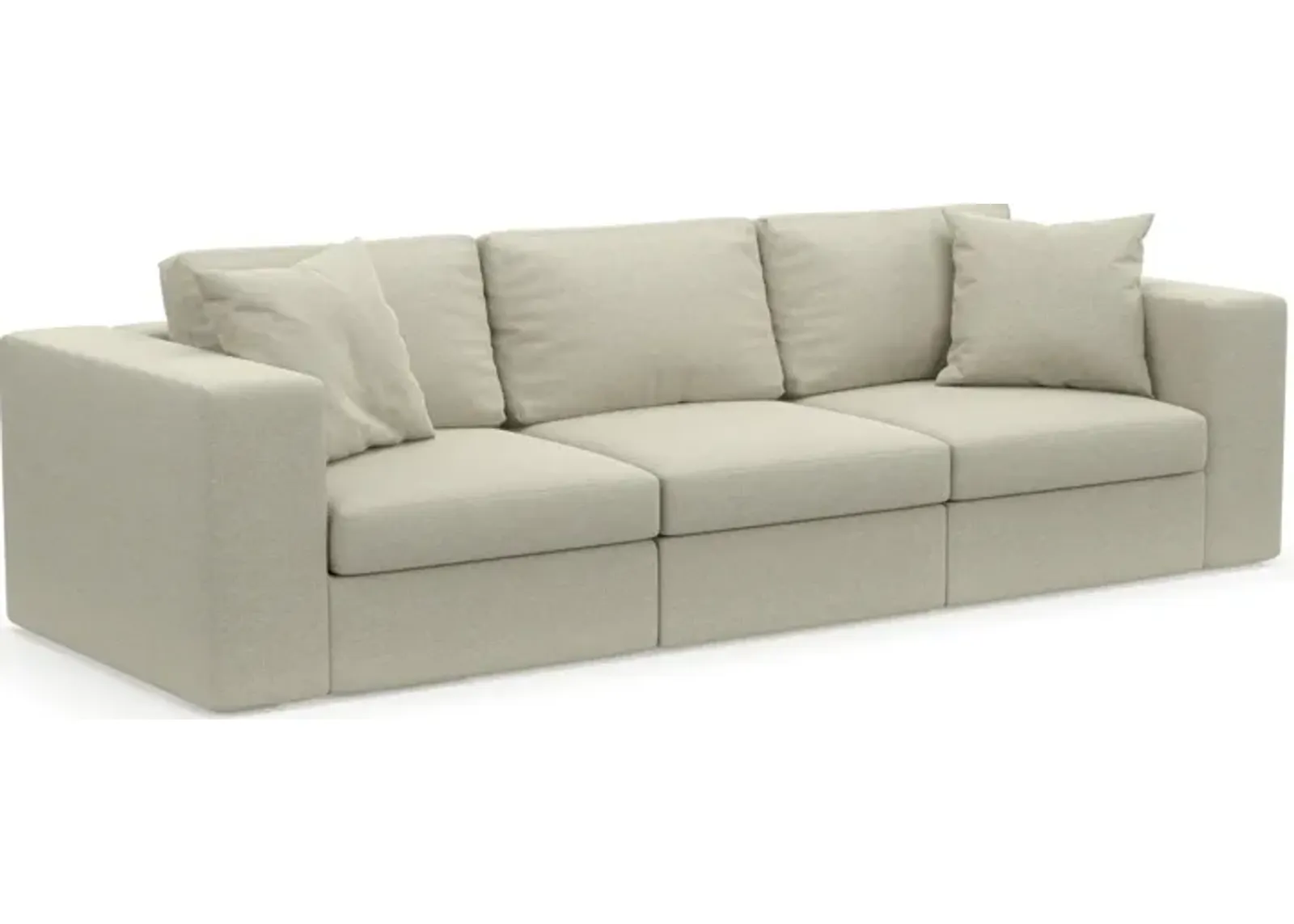 Collin Foam Comfort Eco Performance Fabric 3-Piece Sofa - Liv Dove