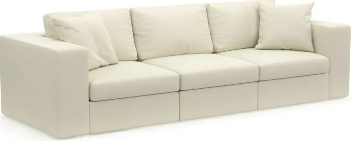 Collin Foam Comfort Eco Performance Fabric 3-Piece Sofa - Fincher Ivory