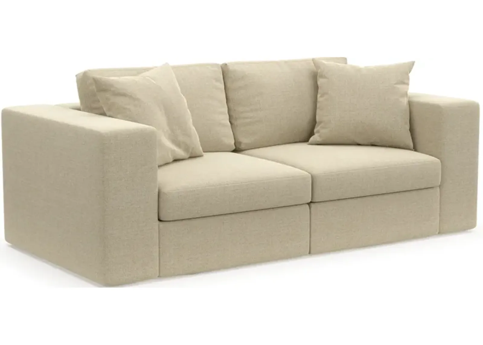 Collin Foam Comfort Eco Performance Fabric 2-Piece Sofa - Broderick Sand