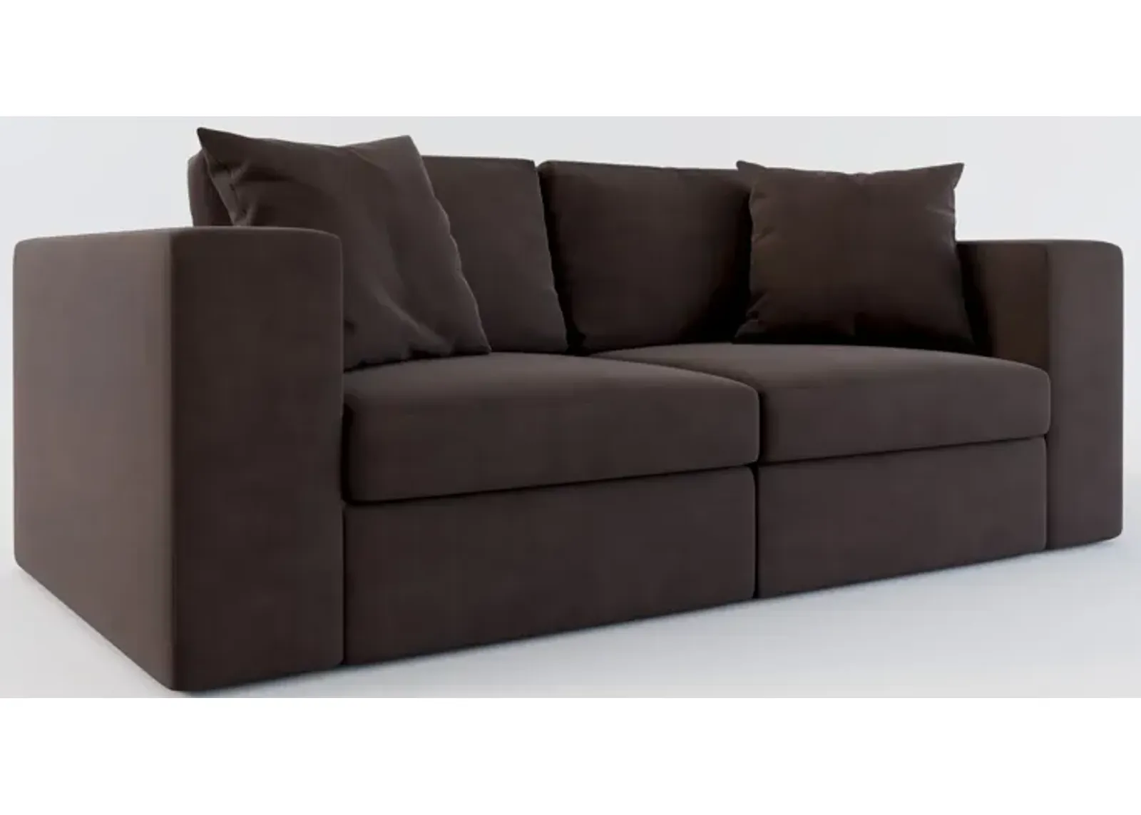 Collin Hybrid Comfort 2-Piece Sofa - Merrimac Dark Brown