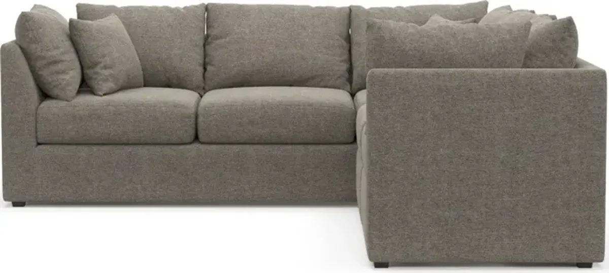 Nest Foam Comfort Eco Performance Fabric 3-Piece Small Sectional - Bridger Metal