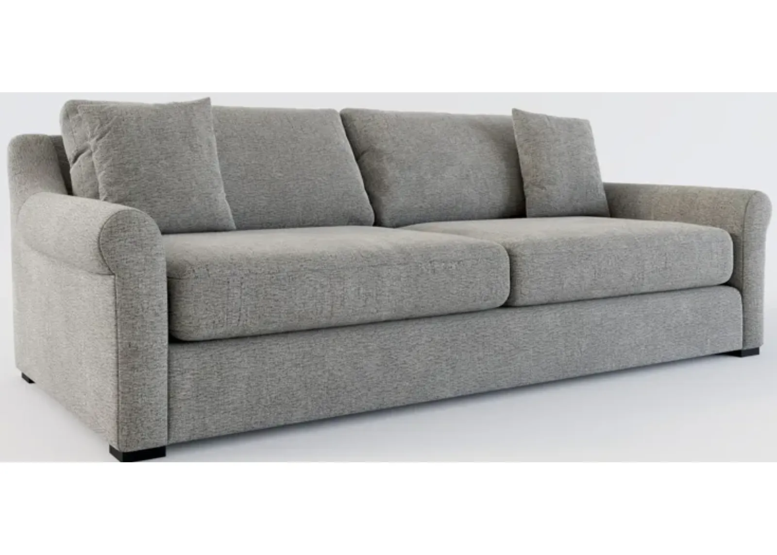 Bowery Foam Comfort 97" Sofa - Living Large Charcoal