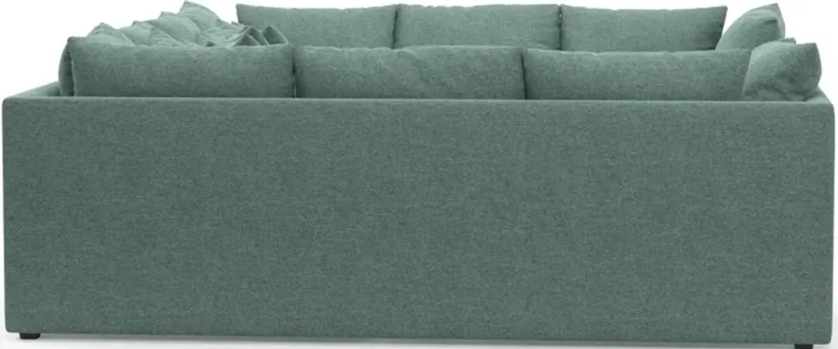 Nest Foam Comfort Eco Performance Fabric 9-Piece Sectional - Bridger Jade