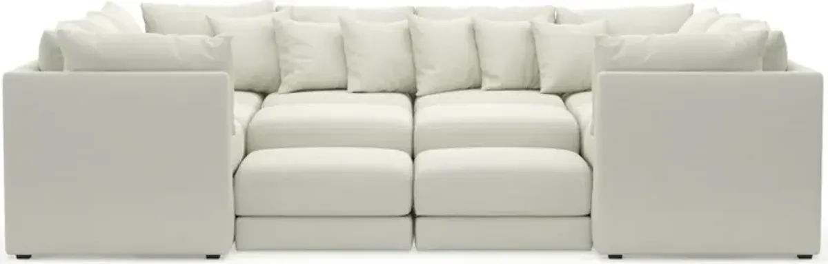 Nest Foam Comfort Eco Performance Fabric 9-Piece Sectional - Liv Arctic