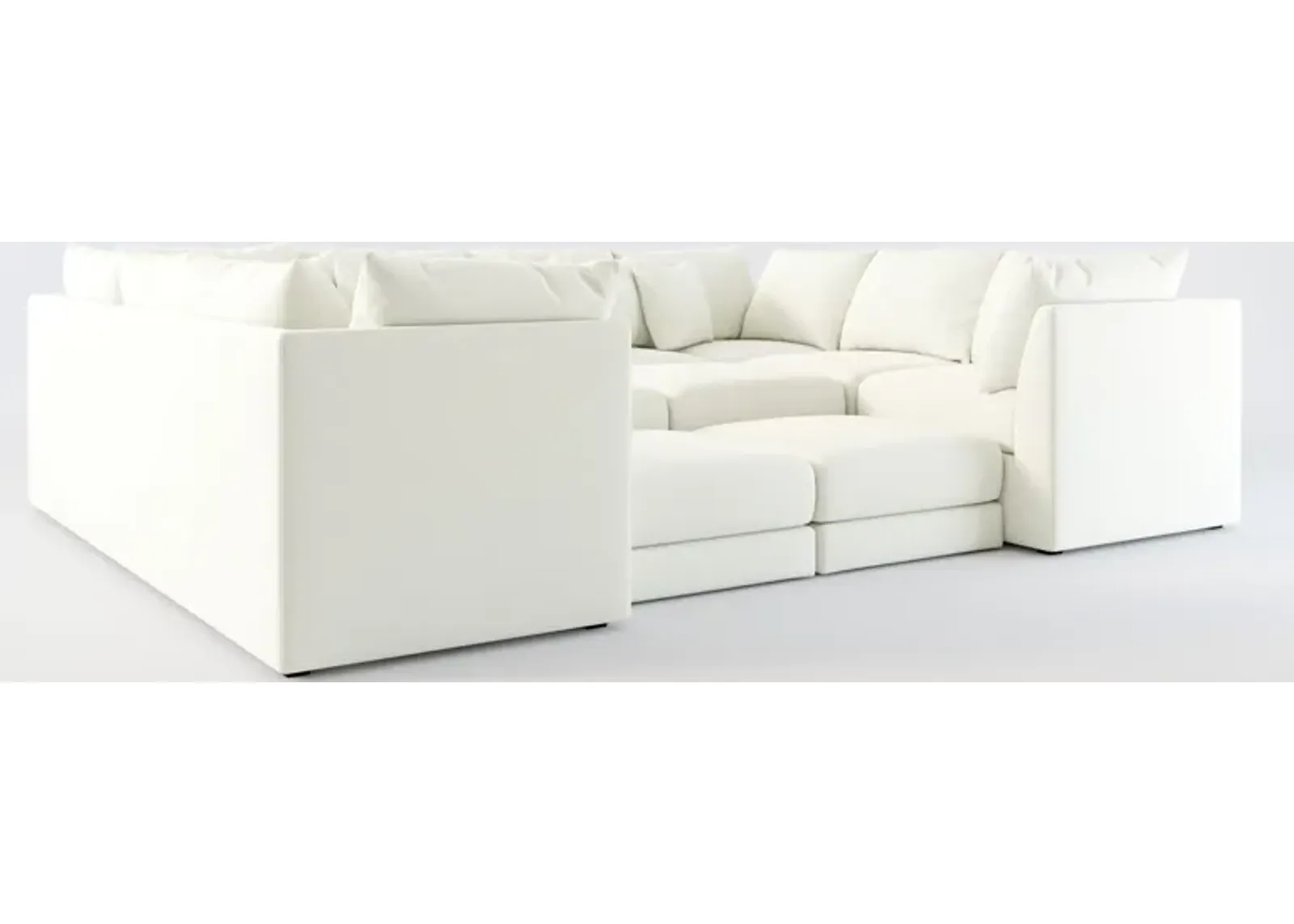 Nest Foam Comfort Eco Performance Fabric 9-Piece Sectional - Liv Arctic