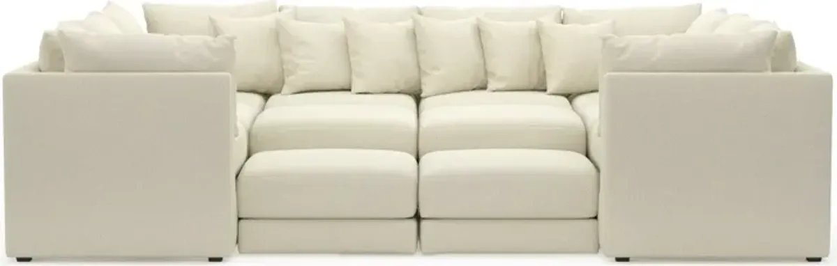 Nest Foam Comfort Eco Performance Fabric 9-Piece Sectional - Fincher Ivory