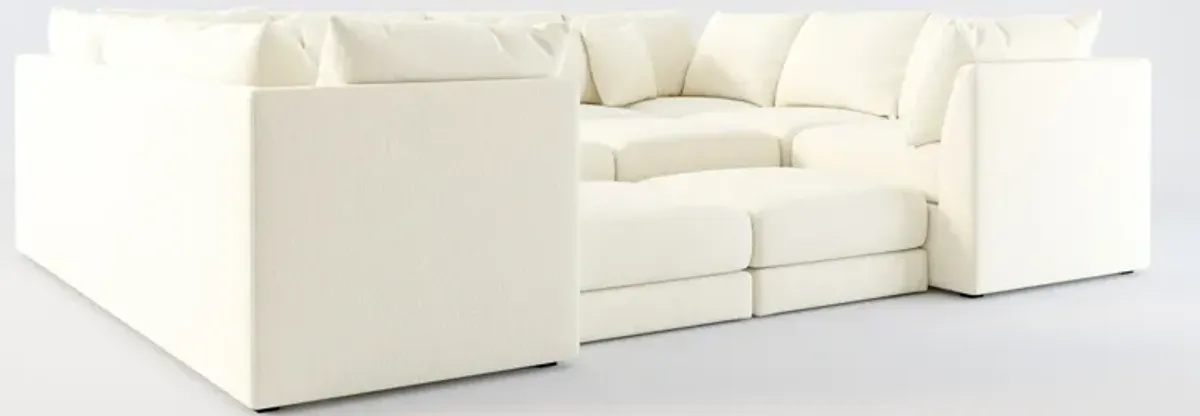 Nest Foam Comfort Eco Performance Fabric 9-Piece Sectional - Fincher Ivory