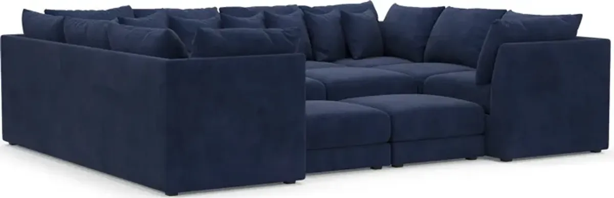 Nest 9 Foam Comfort Eco Performance 9-Piece Sectional - Argo Navy