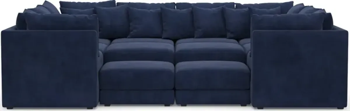 Nest 9 Foam Comfort Eco Performance 9-Piece Sectional - Argo Navy